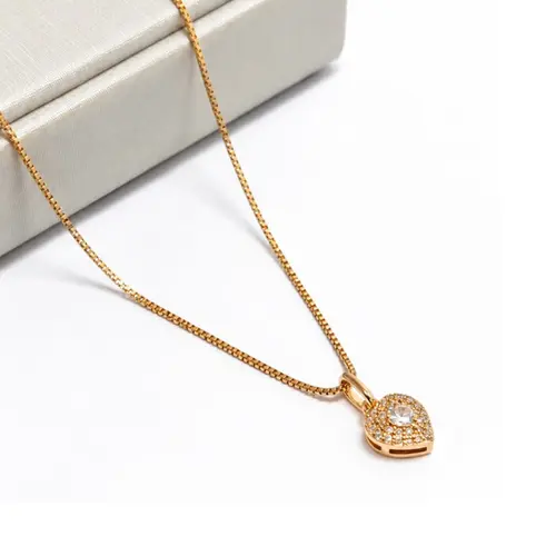 CHOKER CORAÇÃO BANHADO A OURO 18K