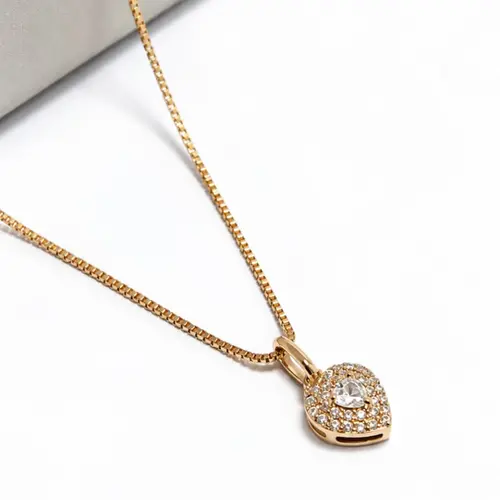 CHOKER CORAÇÃO BANHADO A OURO 18K