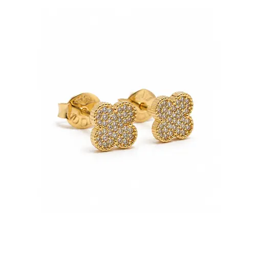 BRINCO TREVO BANHADO A OURO 18K