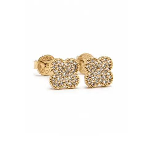 BRINCO TREVO BANHADO A OURO 18K