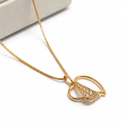 COLAR CORAÇÃO BANHADO A OURO 18K
