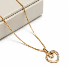 COLAR CORAÇÃO BANHADO A OURO 18K