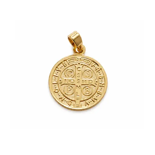PINGENTE SÃO BENTO BANHADO A OURO 18K