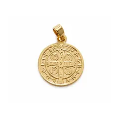 PINGENTE SÃO BENTO BANHADO A OURO 18K