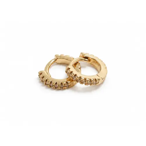 ARGOLA CRAVEJADA BANHADA A OURO 18K