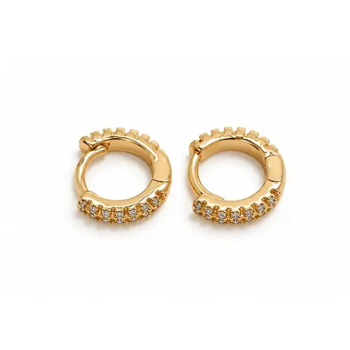 ARGOLA CRAVEJADA BANHADA A OURO 18K