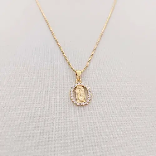 Colar Nossa Senhora Banhado a Ouro 18K