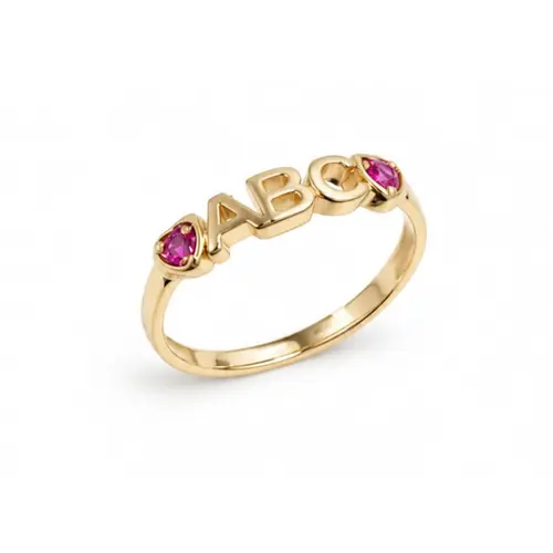 ANEL ABC REGULÁVEL BANHADO A OURO 18K