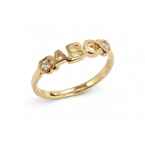 ANEL ABC REGULÁVEL BANHADO A OURO 18K
