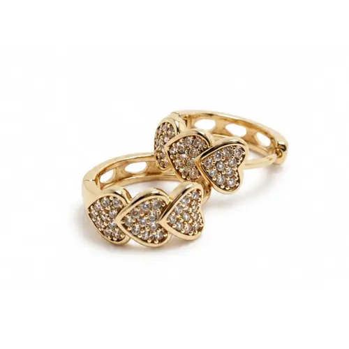 ARGOLA CORAÇÕES BANHADA A OURO 18K