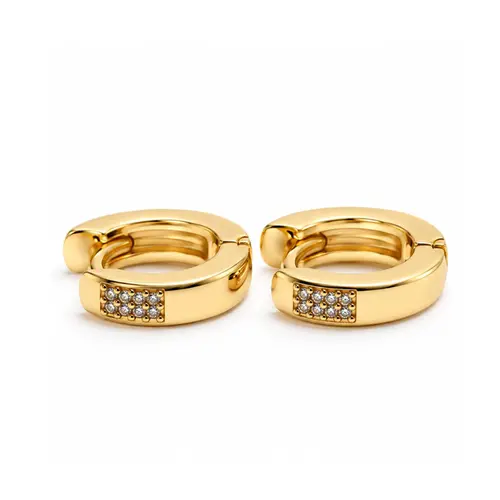 ARGOLA CRAVEJADA BANHADA A OURO 18K