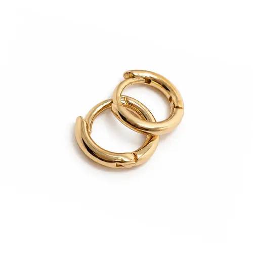 ARGOLA LISA P BANHADA A OURO 18K
