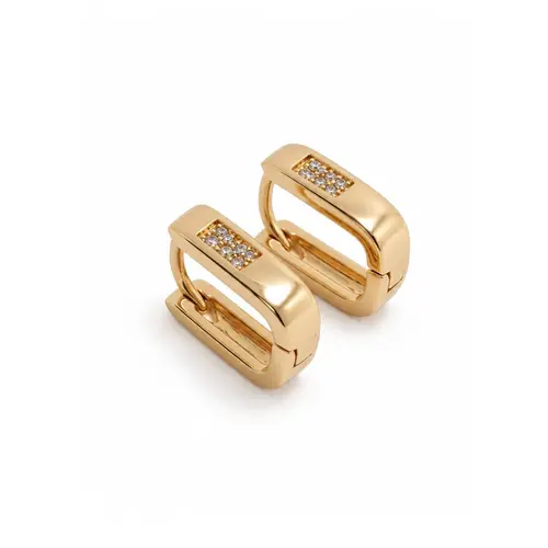 ARGOLA CRAVEJADA BANHADA A OURO 18K