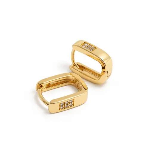 ARGOLA CRAVEJADA BANHADA A OURO 18K