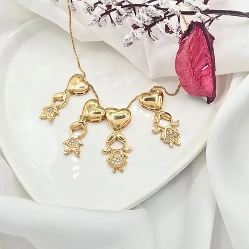 COLAR 4 FILHOS BANHADO A OURO 18K