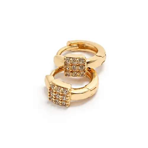ARGOLA CRAVEJADA BANHADA A OURO 18K