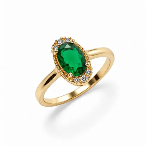 ANEL PEDRA AZUL BANHADO A OURO 18K
