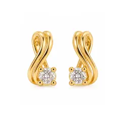 BRINCO INFINITO COM PEDRA BANHADO A OURO 18K