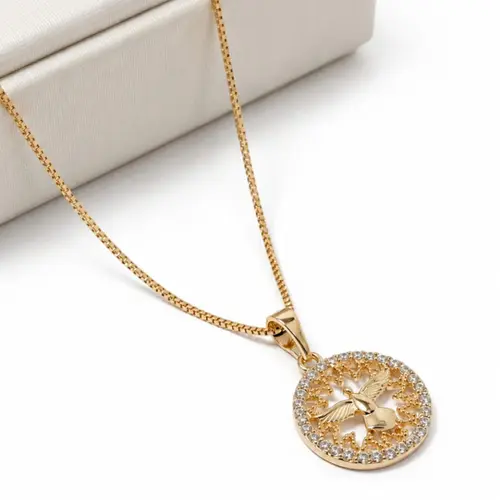 COLAR DIVINO BANHADO A OURO 18K