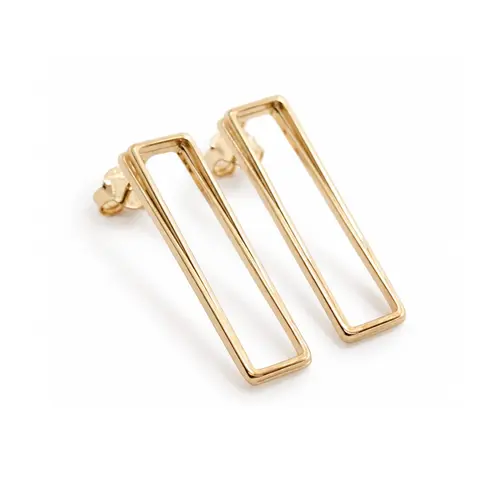 BRINCO TRIANGULAR M BANHADO A OURO 18K