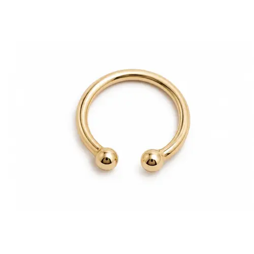 PIERCING FAKE LISO BANHADO A OURO 18K