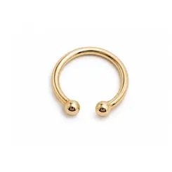 PIERCING FAKE LISO BANHADO A OURO 18K