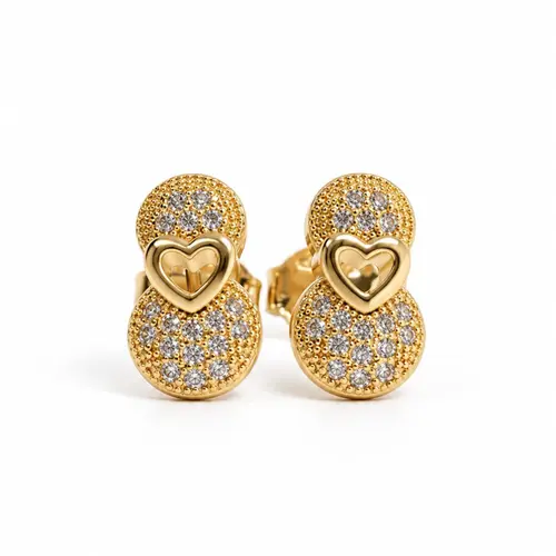 BRINCO CRAVEJADO BANHADO A OURO 18K
