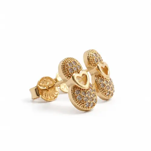 BRINCO CRAVEJADO BANHADO A OURO 18K