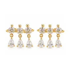 BRINCO TRIPLO BANHADO A OURO 18K