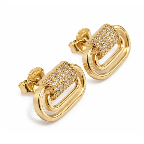BRINCO CRAVEJADO BANHADO A OURO 18K