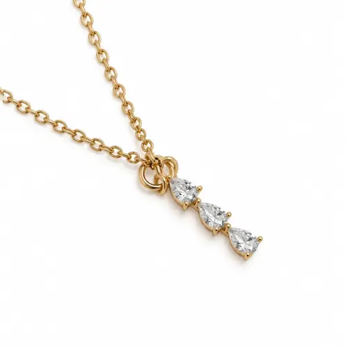 COLAR PINGENTE GOTAS BANHADO A OURO 18K