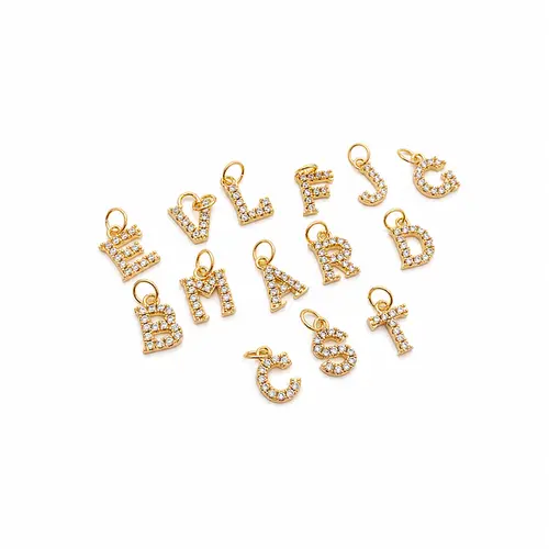 PINGENTE LETRA BANHADO A OURO 18K
