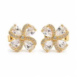 BRINCO TREVO BANHADO A OURO 18K