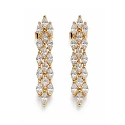 BRINCO LONGO CRAVEJADO BANHADO A OURO 18K