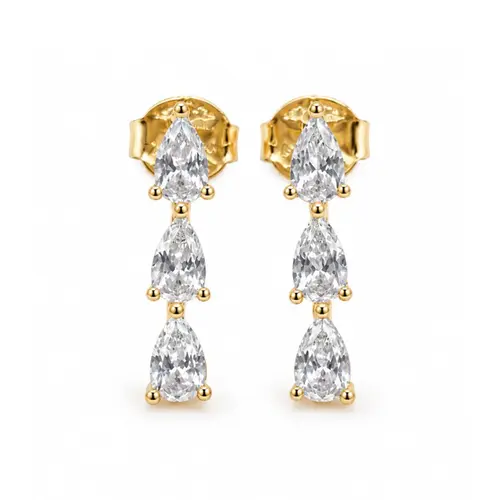 BRINCO GOTAS BANHADO A OURO 18K