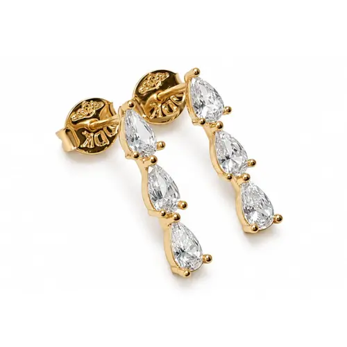 BRINCO GOTAS BANHADO A OURO 18K