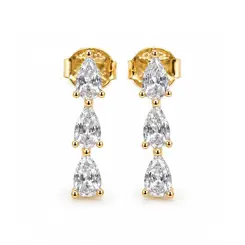 BRINCO GOTAS BANHADO A OURO 18K