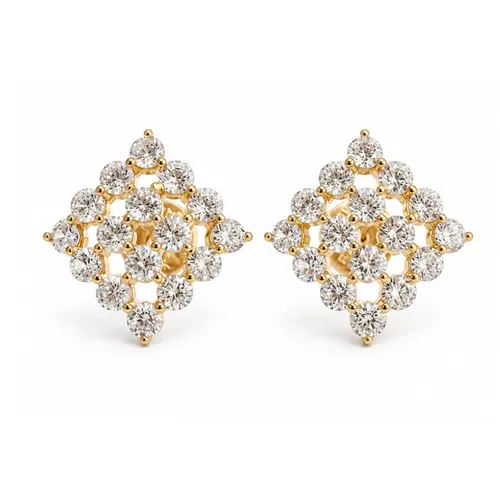 BRINCO LOSANGO BANHADO A OURO 18K