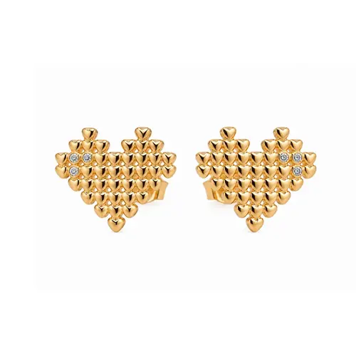 BRINCO CORAÇÃO BANHADO A OURO 18K