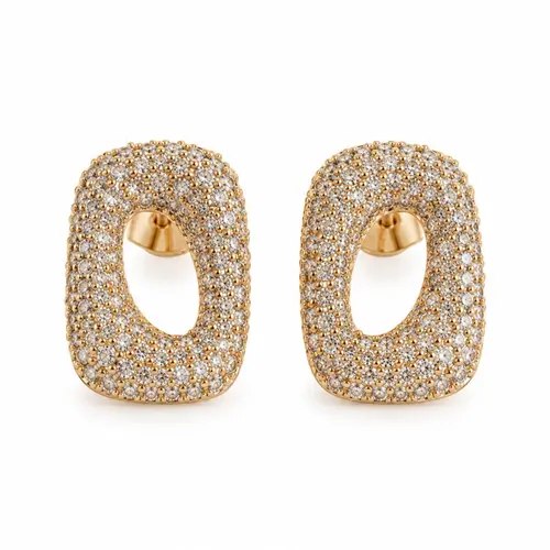 BRINCO CRAVEJADO BANHADO A OURO 18K