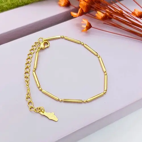 PULSEIRA ELEGANCE TUBULAR BANHADA OURO 18K