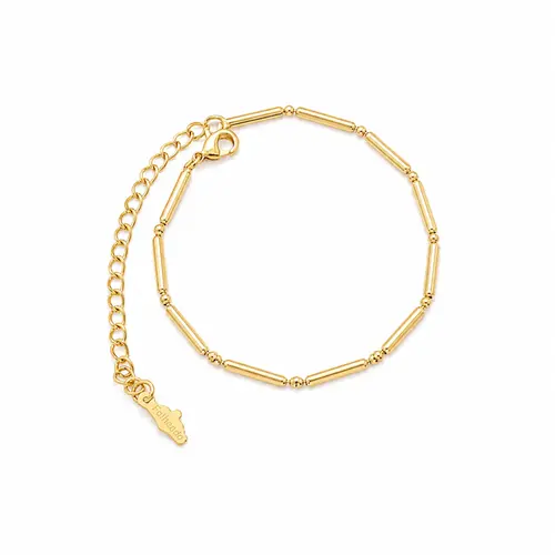 PULSEIRA ELEGANCE TUBULAR BANHADA OURO 18K