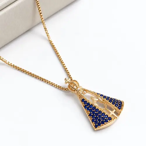 COLAR SANTA BANHADO A OURO 18K