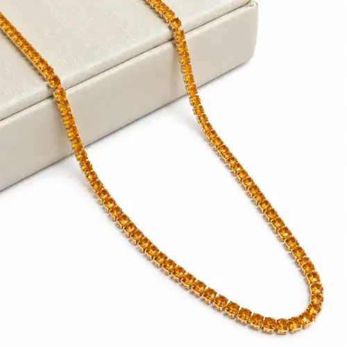 CHOKER RIVIERA AMARELA BANHADA A OURO 18K