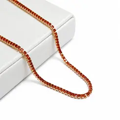 CHOKER RIVIERA MARROM BANHADA A OURO 18K