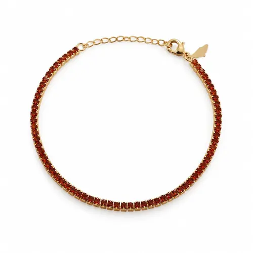 PULSEIRA RIVIERA MARROM BANHADA A OURO 18K