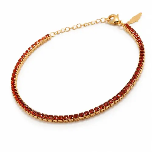 PULSEIRA RIVIERA MARROM BANHADA A OURO 18K
