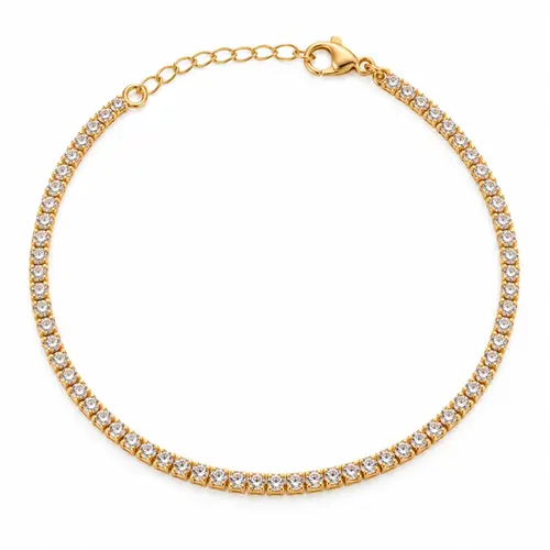 PULSEIRA RIVIERA BANHADA A OURO 18K