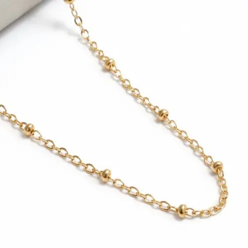 CHOKER BOLINHAS BANHADA A OURO 18K