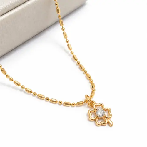 CHOKER TREVO BANHADA A OURO 18K
